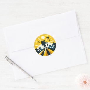 Camino de Santiago The way of st James 0069 Classic Round Sticker