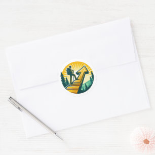 Camino de Santiago The way of st James 0107 Classic Round Sticker