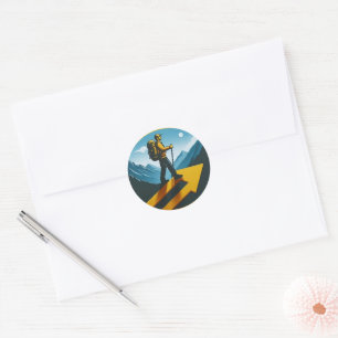 Camino de Santiago The way of st James 0124 Classic Round Sticker