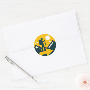 Camino de Santiago The way of st James 0125 Classic Round Sticker