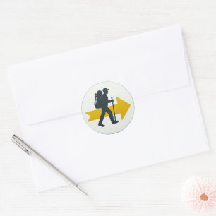 Camino de Santiago The way of st James 0137 Classic Round Sticker