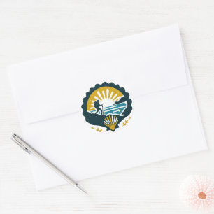 Camino de Santiago The way of st James 0147 Classic Round Sticker