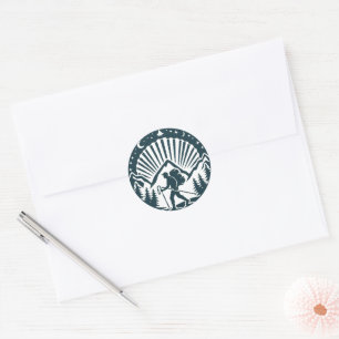 Camino de Santiago The way of st James 0162 Classic Round Sticker