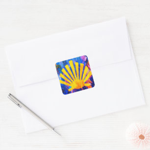 Camino de Santiago The way of st James 0245 Square Sticker