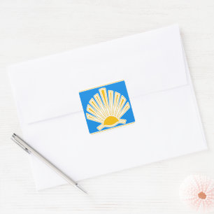 Camino de Santiago The way of st James 0252 Square Sticker
