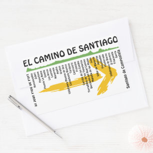 Camino de Santiago The way of st James 0310 Rectangular Sticker