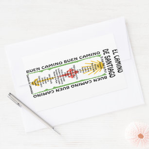 Camino de Santiago The way of st James 0314 Rectangular Sticker