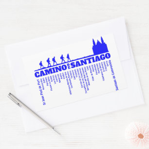 Camino de Santiago The way of st James 0322 Rectangular Sticker