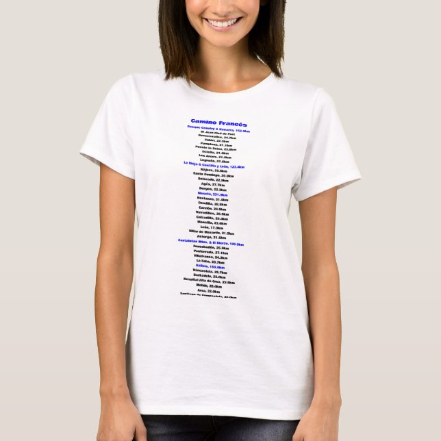 Camino de Santiago The way of st James 0325 T-Shirt (Front)