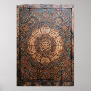 Camino de Vida Illuminated Mandala Art Poster