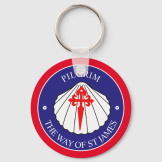 Camino Frances St James cross shell Key Ring