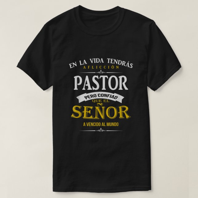 camisa cristianas para pastor Spanish christian243 T-Shirt (Design Front)