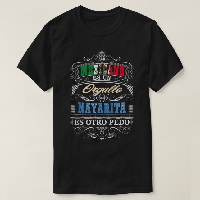 Camisa Graciosa de Hombre de Nayarit Meico y Nayar T-Shirt (Design Front)