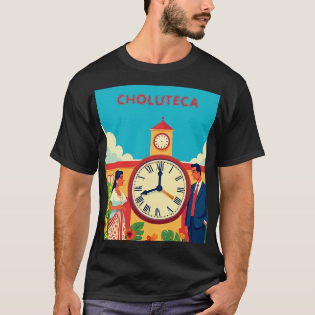 CAMISAS Honduras CHOLUTECA RELOJ Retro poster T-Shirt (Front)