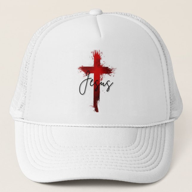 Camiseta Cristã Jesus Rei dos Reis - Soberania Fé! Trucker Hat (Front)