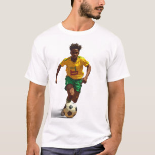 Camiseta Jogador de Futebol  Brasileiro Design Esp T-Shirt