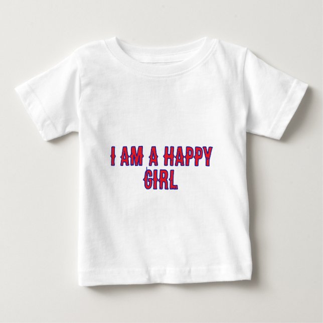 Camiseta Niña Feliz Sonriente Diseño Infantil Baby T-Shirt (Front)