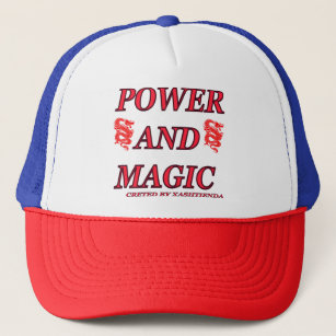 Camiseta power and magic trucker hat