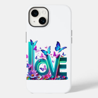 Camiseta Vibrant Love and Butterflies – Colorful F Case-Mate iPhone 14 Case