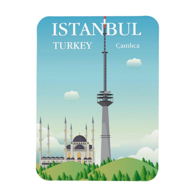Camlica Tower | Istanbul, Turkey Magnet (Vertical)
