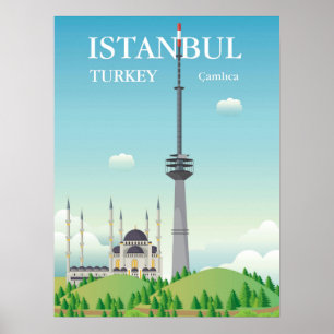 Camlica Tower Istanbul, Turkey Poster