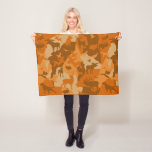 Cammo 2/camoflauge/deer/elk/moose/hunting dog fleece blanket
