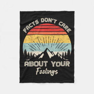 Camng Crew Facts Don't Care About Your Feelings Re Fleece Blanket