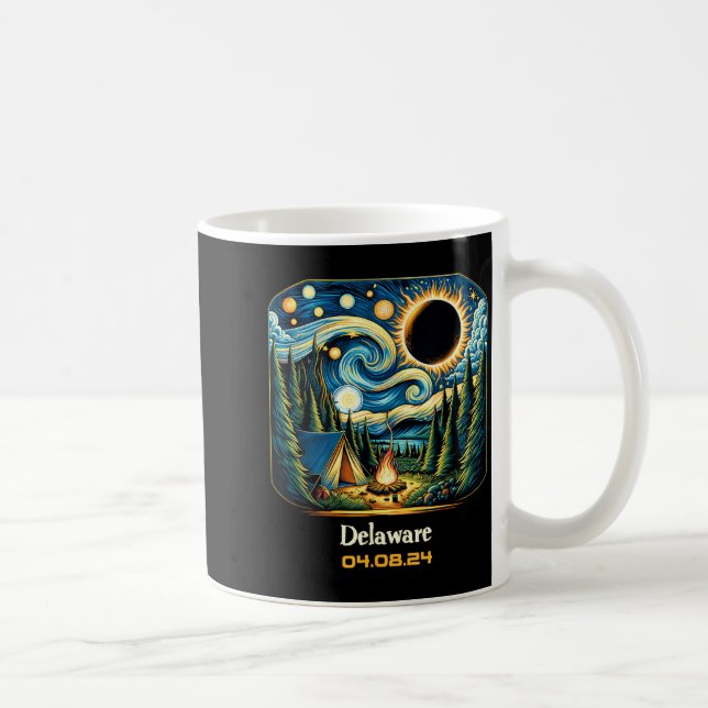 Camng Total Solar Eclipse Delaware DE Coffee Mug (Right)