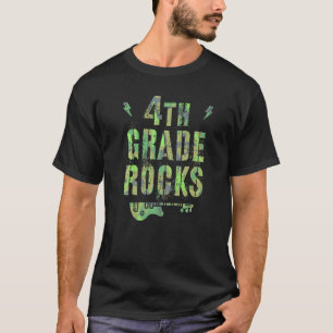 Camo 4th Grade Rocks Camp Teacher Squad Fourth Gra T-Shirt
