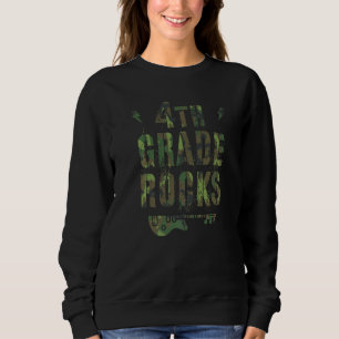 Camo 4th Grade Rocks Teacher Squad Fourth Grader T Sweatshirt