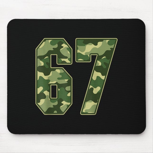 Camo #67 Jersey Number 67 Uniform Fan Favorite Pla Mouse Pad (Front)