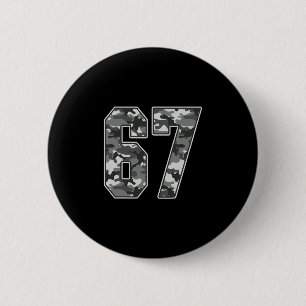 Camo #67 Jersey Number 67 Uniform Fan Favourite Pl 6 Cm Round Badge