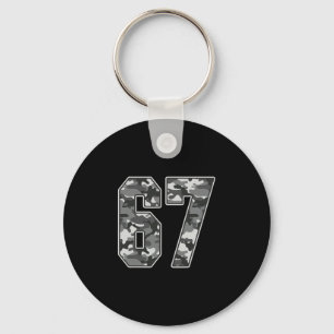 Camo #67 Jersey Number 67 Uniform Fan Favourite Pl Key Ring