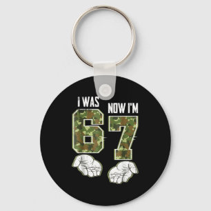 Camo 7 Year Old Birthday I Was 6 Now I'm 7 67 Funn Key Ring
