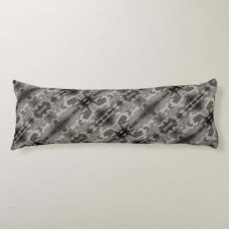 Camo Abstract Ombre Grey Charcoal Brown Cream Body Cushion