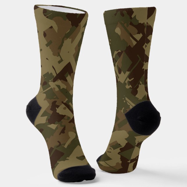 camo abstract socks (Angled)