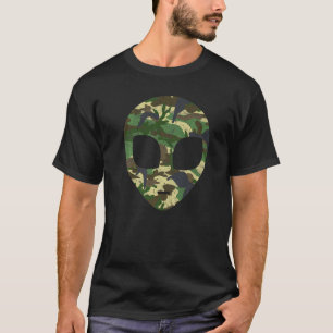 Camo Alien Head Outer Space  Camouflage T-Shirt