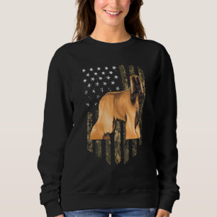 Camo American Flag Afghan Hound 4th Of July Usa Sweatshirt