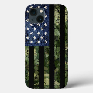 Camo American Flag Camouflage iPhone 13 Case