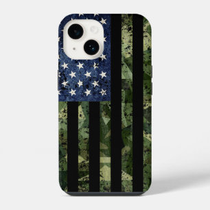 Camo American Flag Camouflage iPhone 14 Case