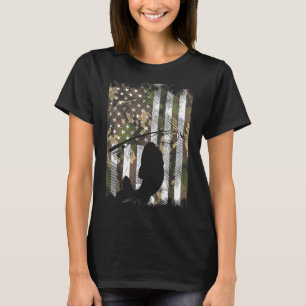 Camo American Flag Fish Fishing Patriotic Fisherma T-Shirt