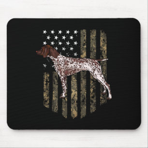 Camo American Flag German Shorthaired Pointer 4th Mouse Pad