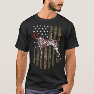 Camo American Flag German Shorthaired Pointer 4th T-Shirt