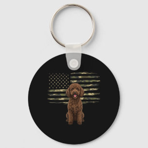Camo American Flag odle 4th of July Patriotic Dog Key Ring