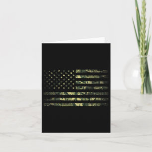 Camo American Flag Usa Boys Men Women Girls Kids 4 Card