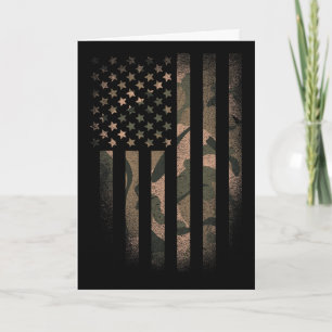 Camo American Flag Usa Military Tactical Camouflag Card