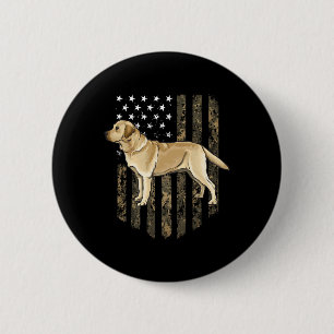 Camo American Flag Yellow Labrador Retriever 4th O 6 Cm Round Badge