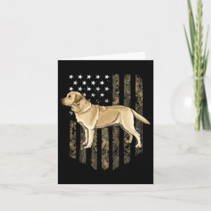Camo American Flag Yellow Labrador Retriever 4th O Card