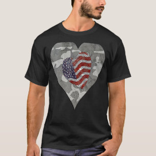 Camo American Usa Camouflage Distressed Camo Flag T-Shirt