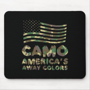 Camo Americas Away Colours Funny Camouflage 4th Of Mouse Pad